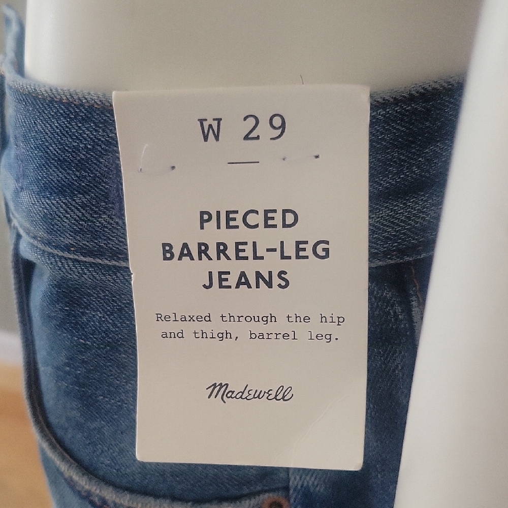 Madewell Pieced Barrel Leg Jean In Mosby Wash - Picture 4 of 11